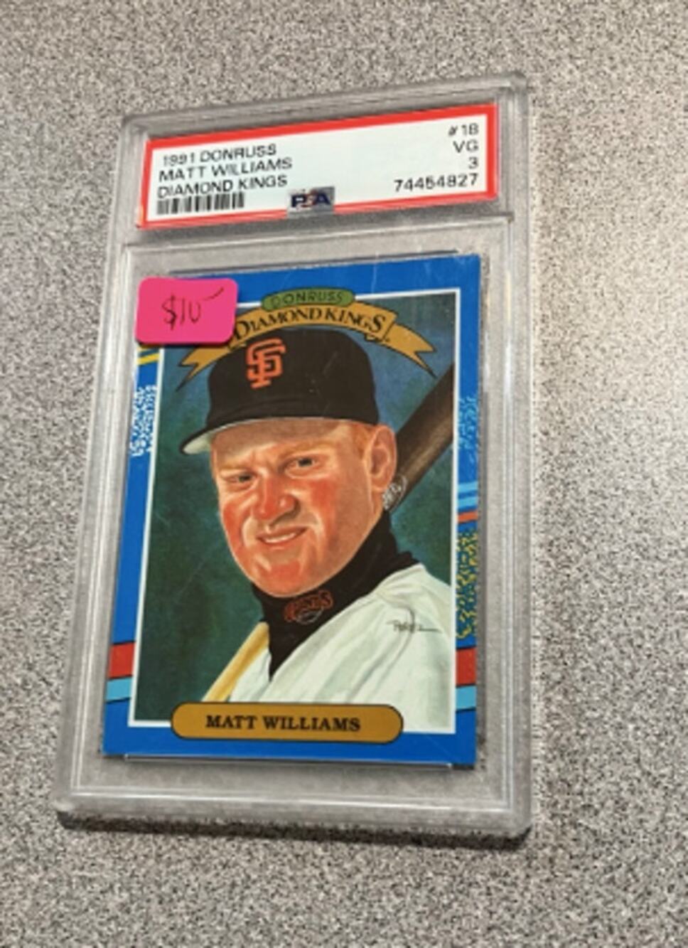 1991 Donruss Matt Williams Diamond Kings #18 PSA 3 VG SF Giants -
